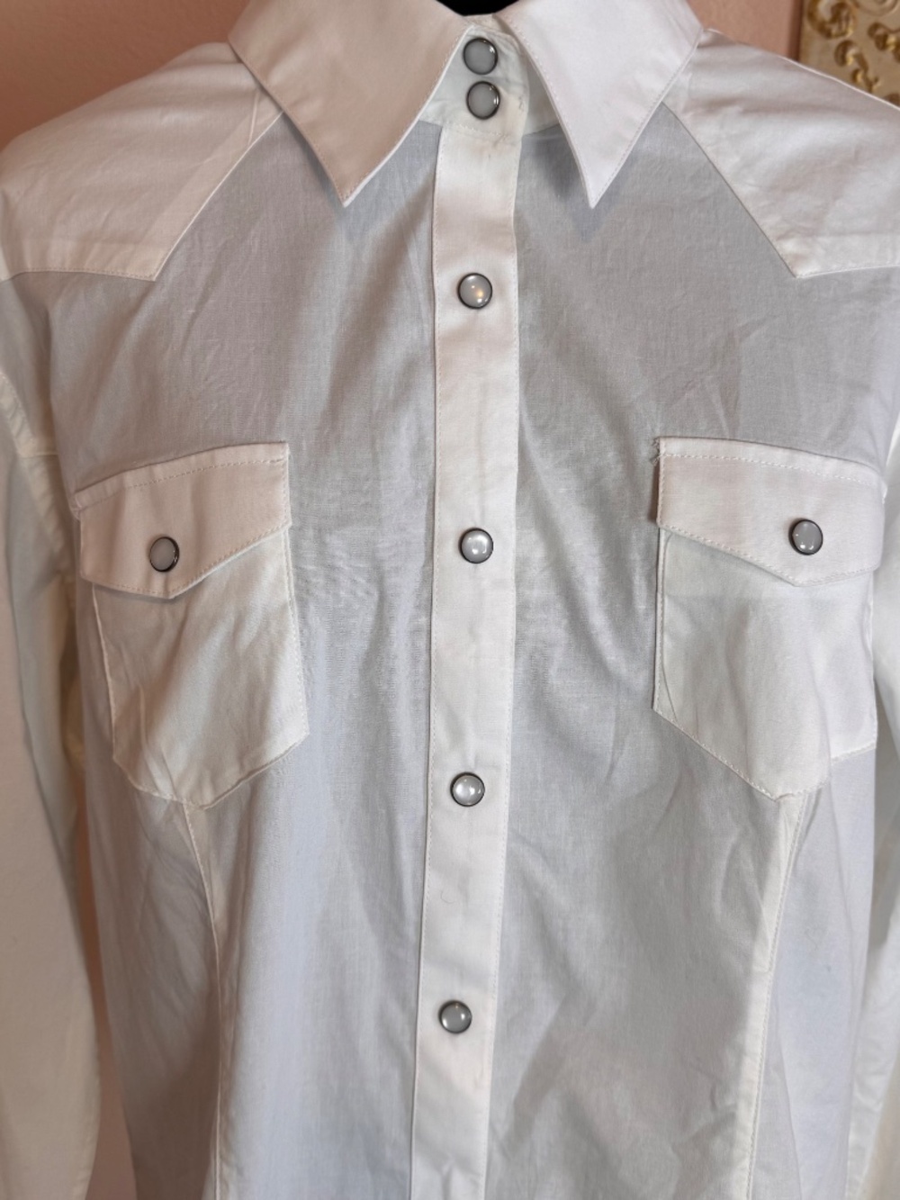 Western Cowgirl Rodeo Prairie Panhandle Women's Cotton Shirt Pearl Snaps XL - Picture 2 of 13